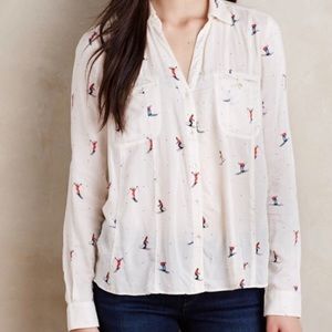 Anthropologie Maeve Skier Blouse